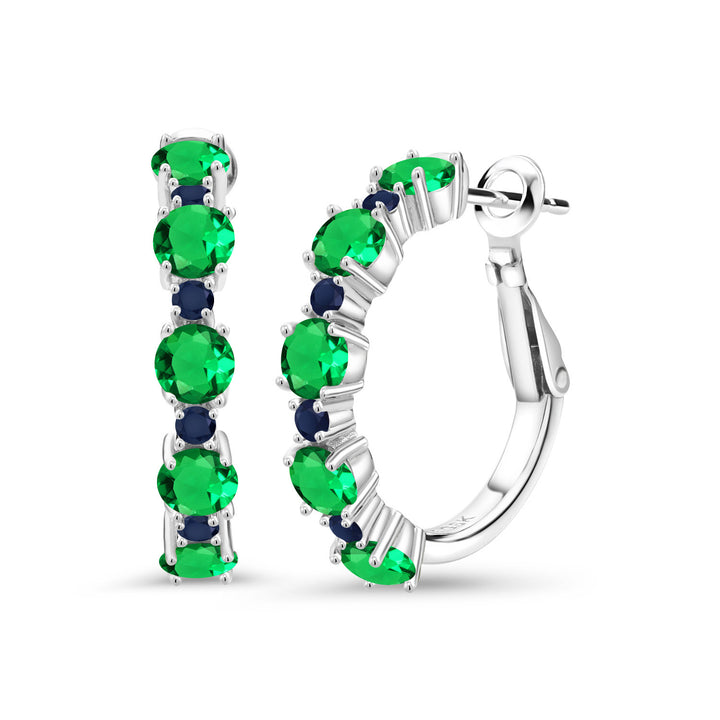 Nano Emerald - May_Earrings in 925 Sterling Silver