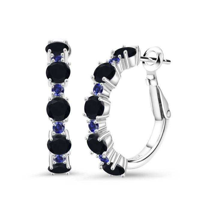 Onyx - December_Earrings in 925 Sterling Silver