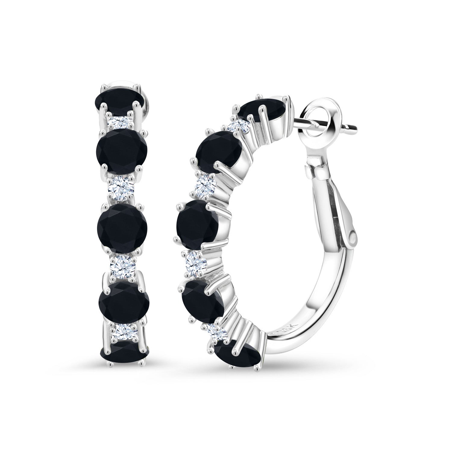 Onyx - December_Earrings in 925 Sterling Silver