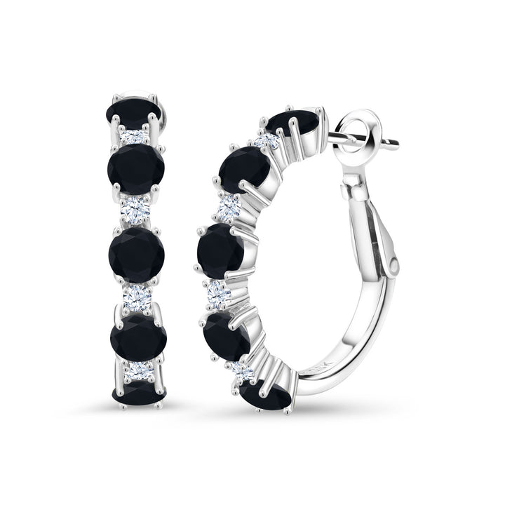 Onyx - December_Earrings in 925 Sterling Silver