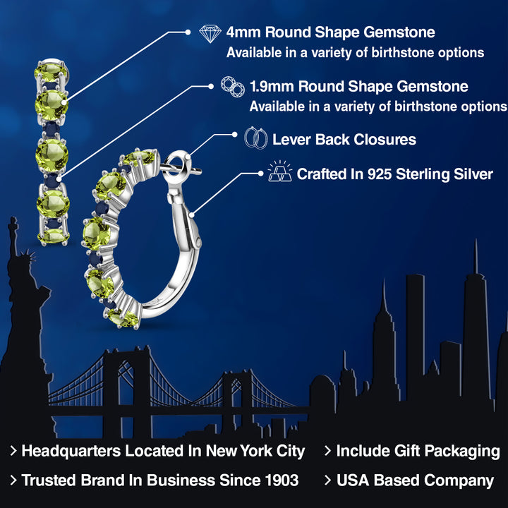 Green and Blue_Earrings in 925 Sterling Silver