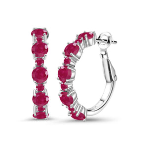 Ruby_Earrings in 925 Sterling Silver