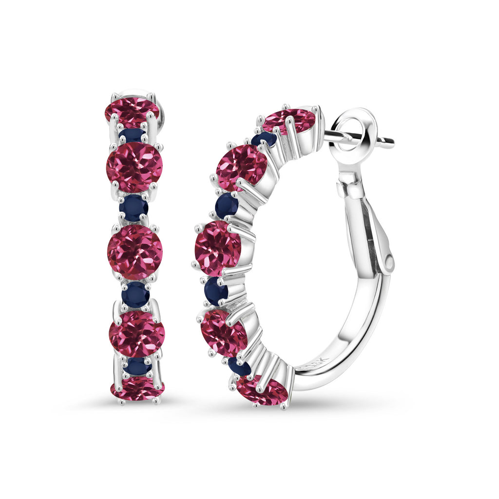 Pink Tourmaline - October_Earrings in 925 Sterling Silver