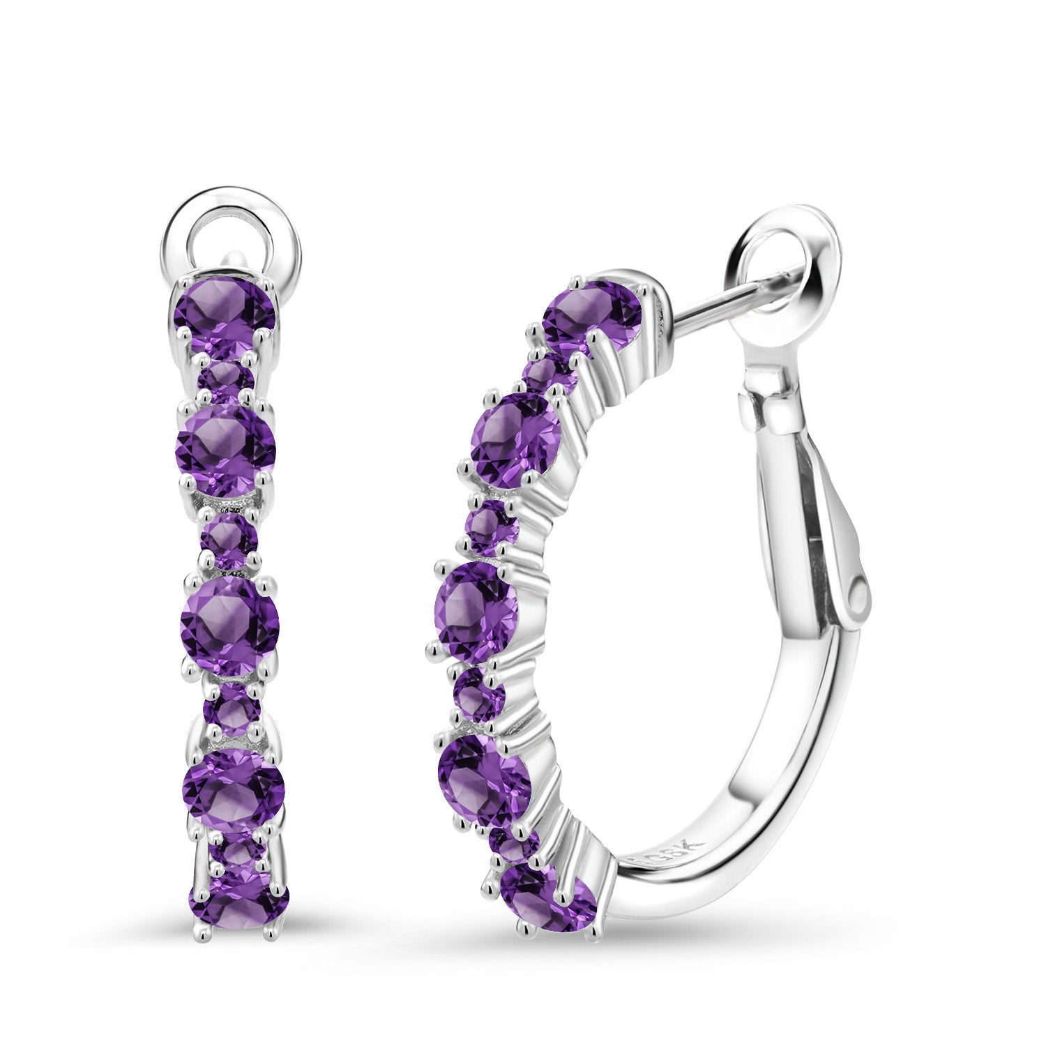Amethyst - February_925 Sterling Silver_Earrings in 925 Sterling Silver