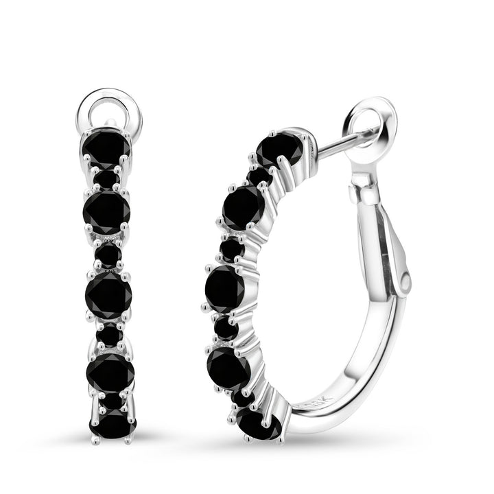 Black Diamond - April_925 Sterling Silver_Earrings in 925 Sterling Silver