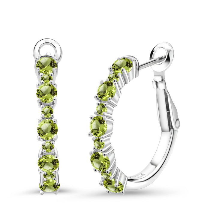 Peridot - August_925 Sterling Silver_Earrings in 925 Sterling Silver