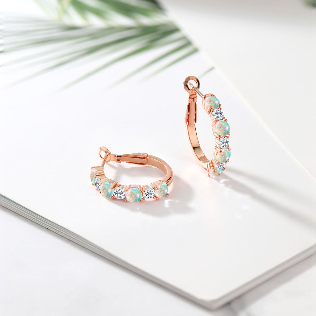 Earrings in 925 Rose Gold Plated Silver