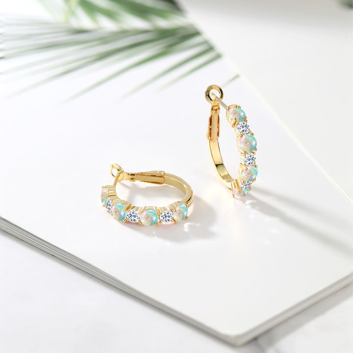 Earrings in 925 Yellow Gold Plated Silver