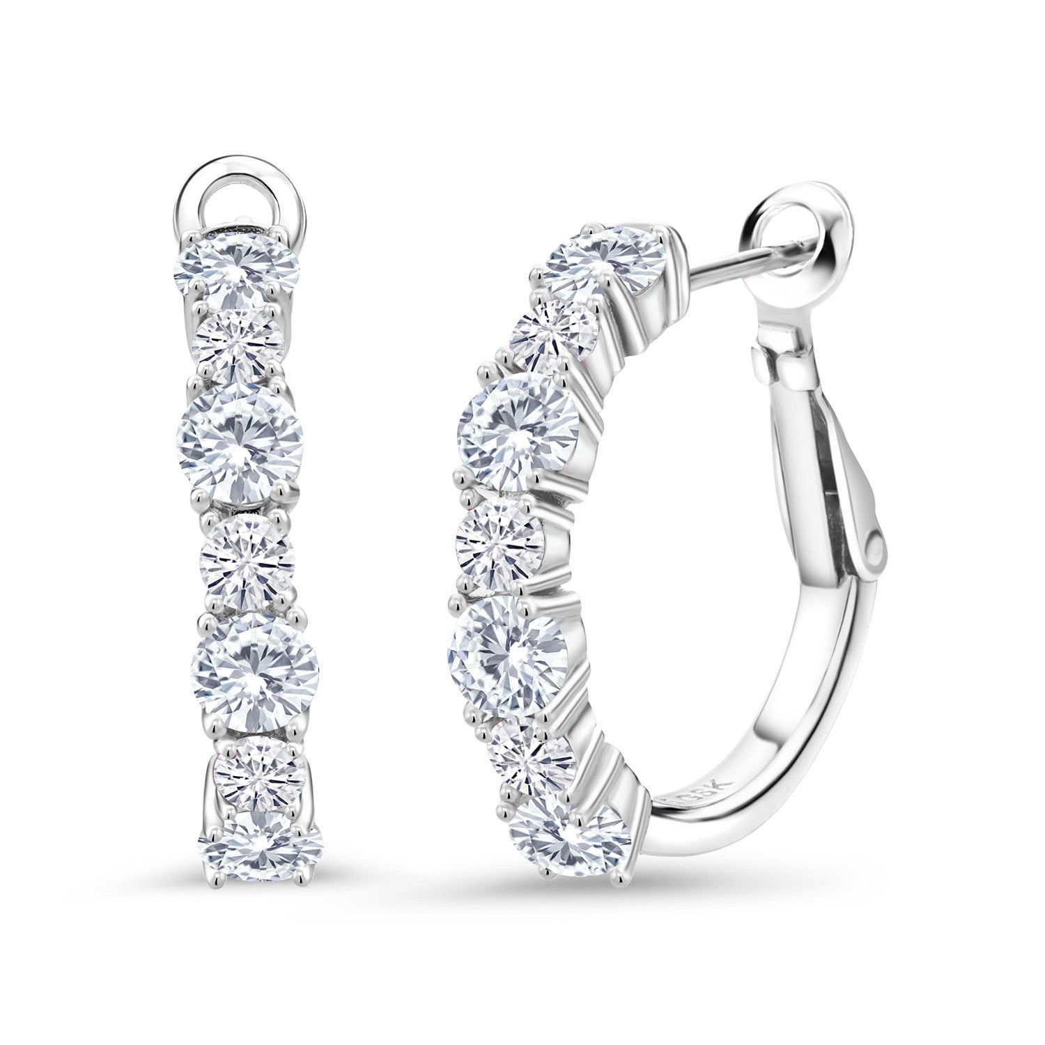 Near Colorless (GH)_Earrings in 925 Sterling Silver