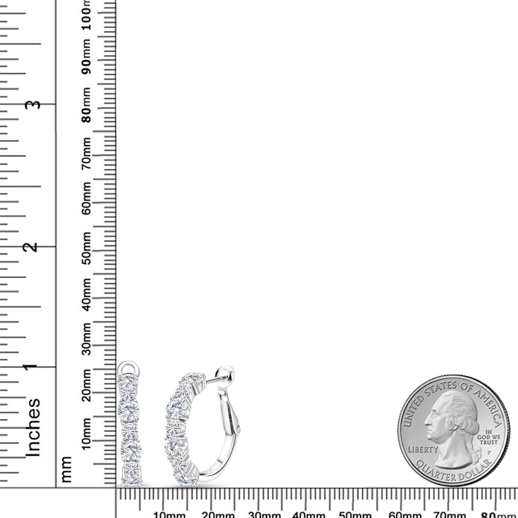 Near Colorless (GH)_Earrings in 925 Sterling Silver