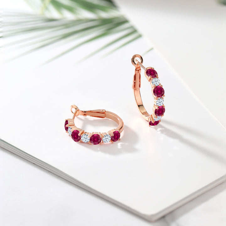 Earrings in 925 Rose Gold Plated Silver