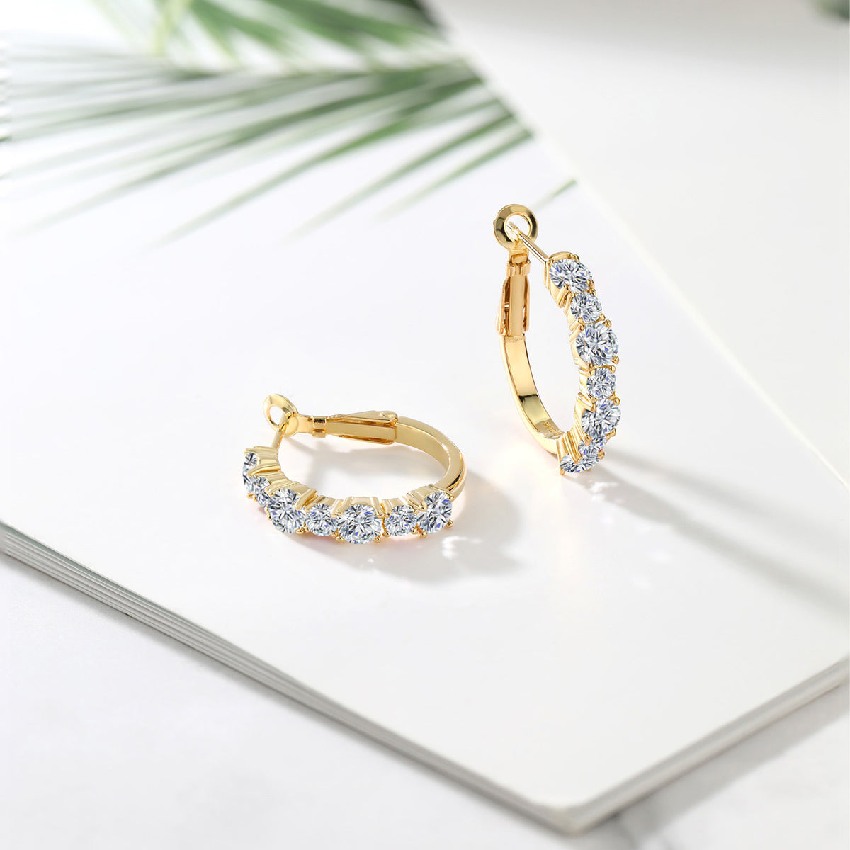 Earrings in 925 Yellow Gold Plated Silver