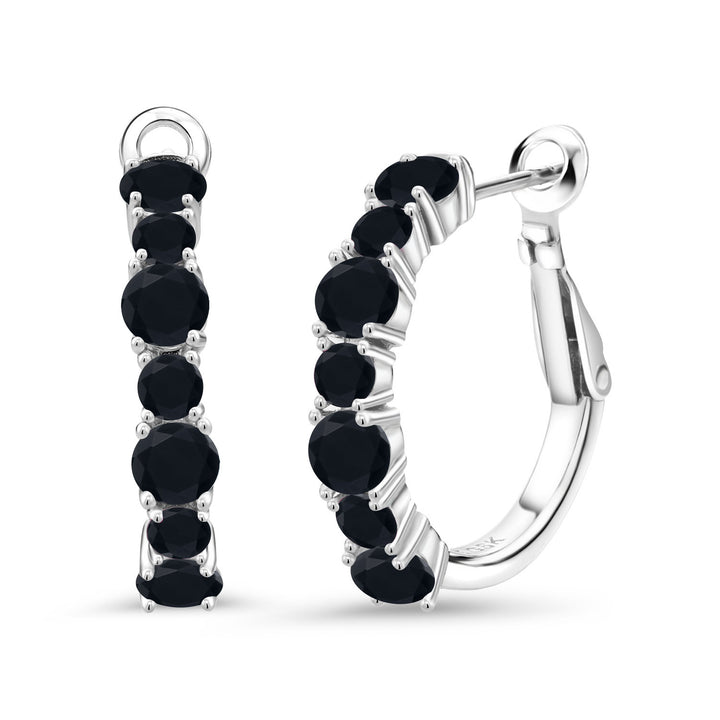 Onyx - December_Earrings in 925 Sterling Silver