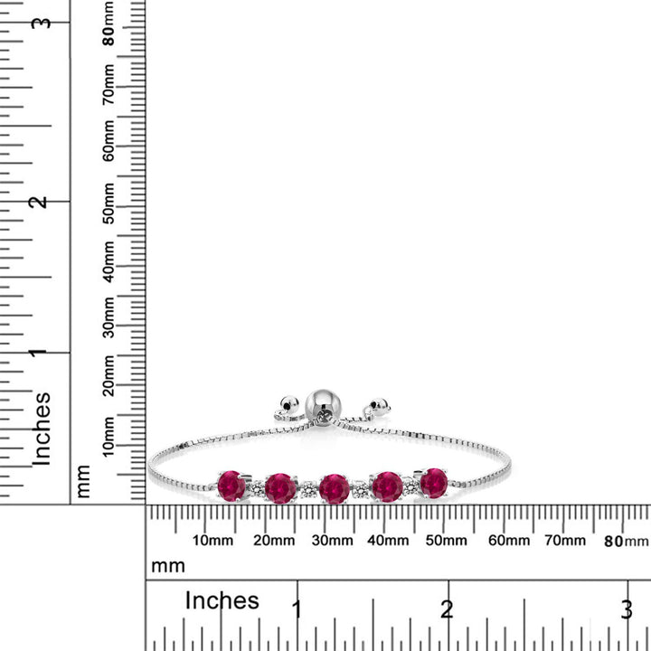 Created Ruby - July_Bracelet in 925 Sterling Silver