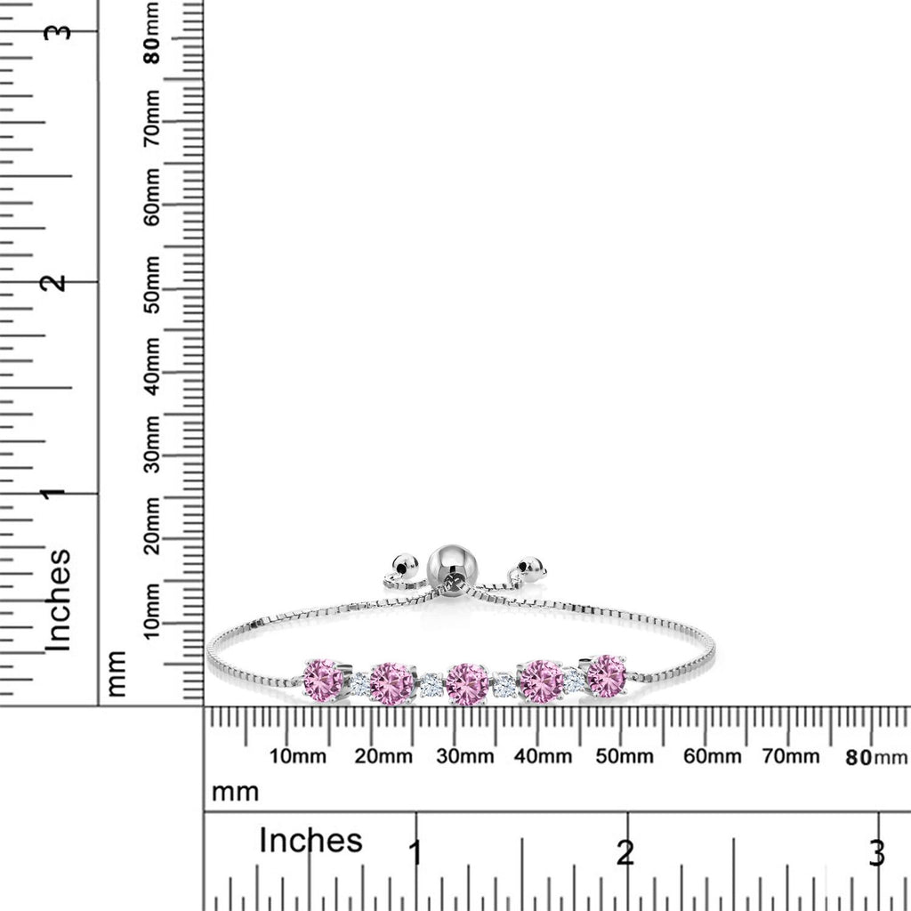 Created Sapphire_Bracelet in 925 Sterling Silver