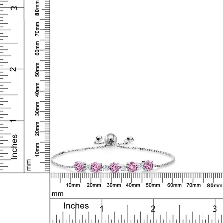 Created Sapphire_Bracelet in 925 Sterling Silver