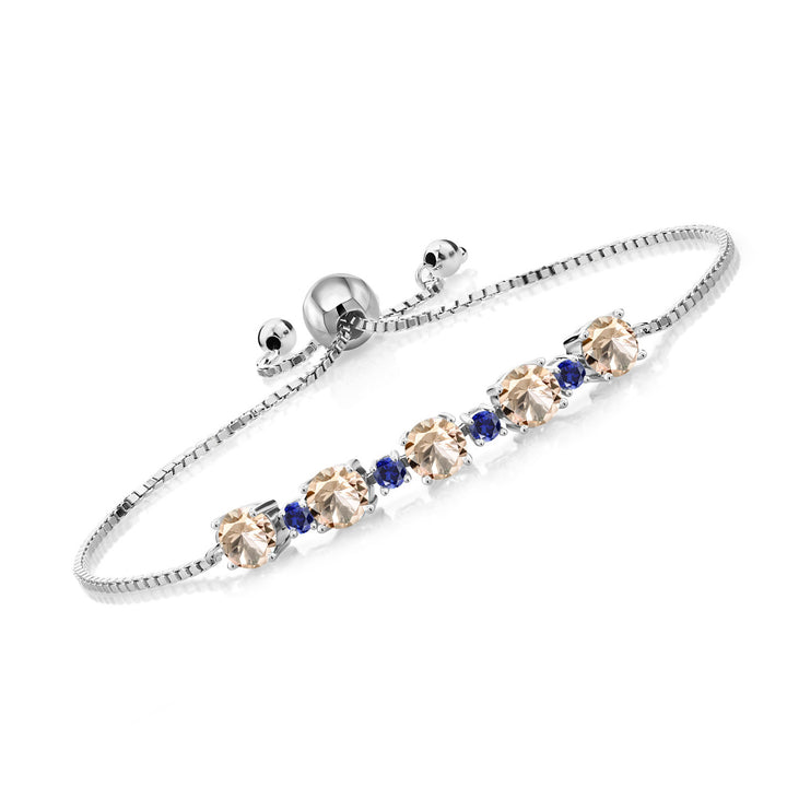 Morganite - October_Bracelet in 925 Sterling Silver
