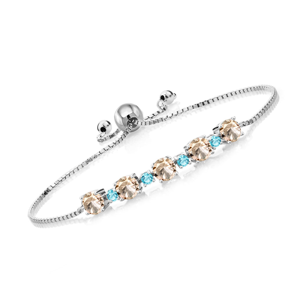 Morganite - October_Bracelet in 925 Sterling Silver