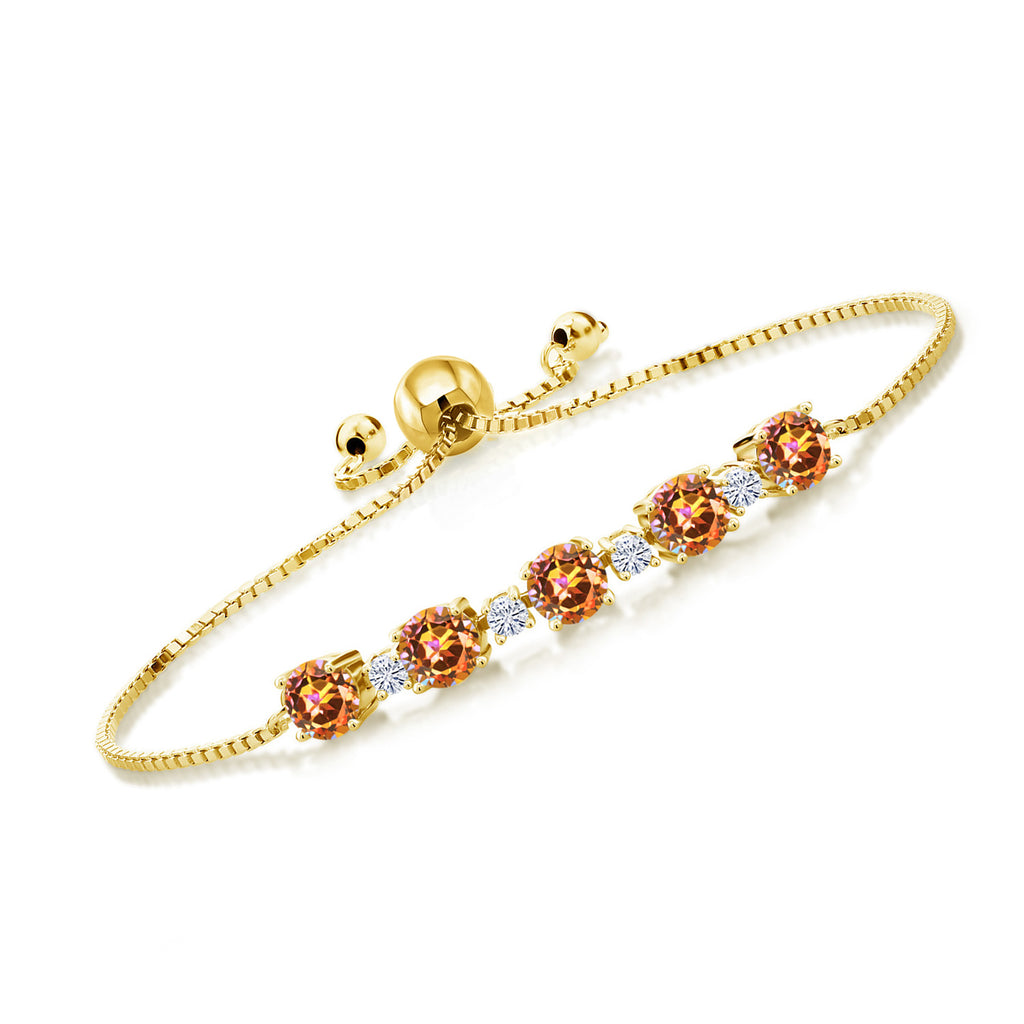 Ecstasy Mystic Topaz_Bracelet in 925 Yellow Gold Plated Silver