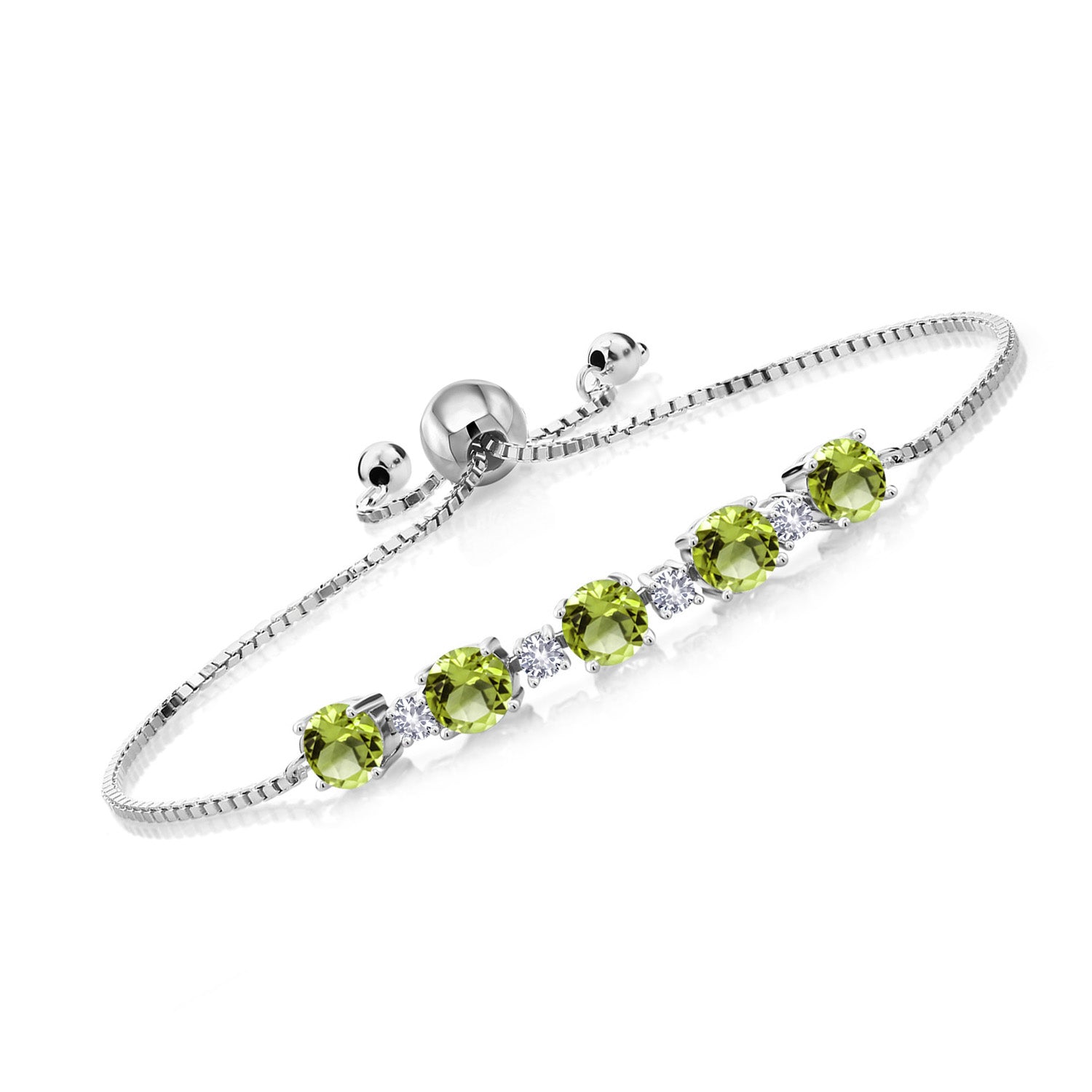 Peridot - August_Bracelet in 925 Sterling Silver