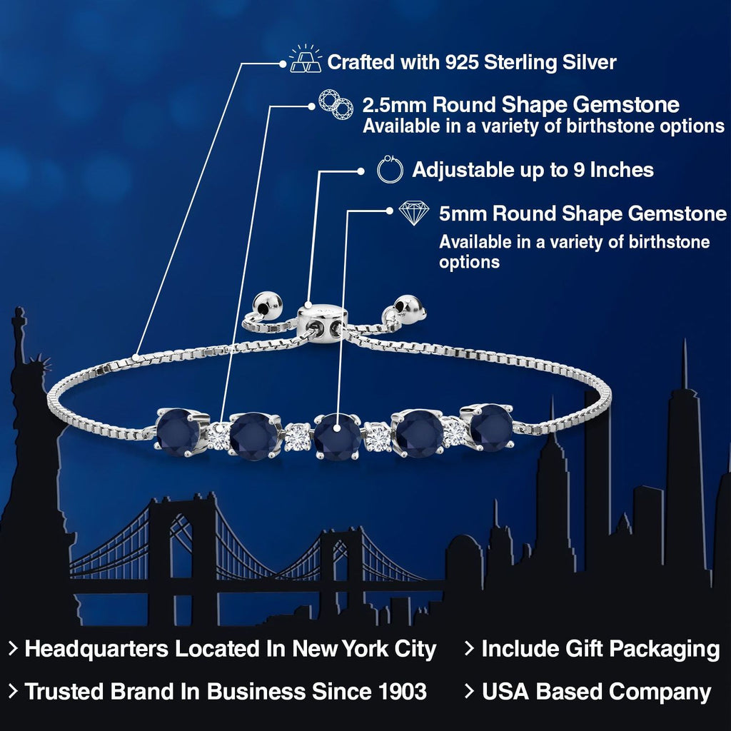 Sapphire - September_Bracelet in 925 Sterling Silver