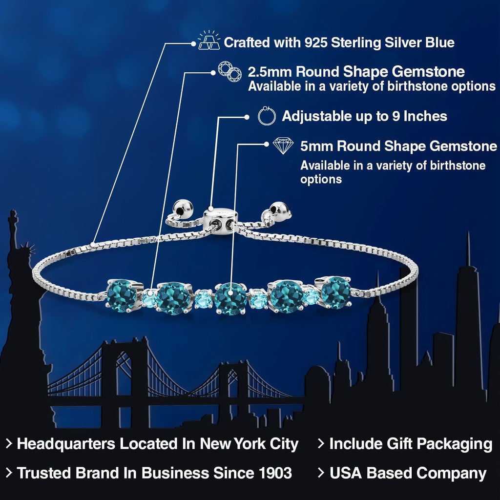 Topaz - November_Bracelet in 925 Sterling Silver