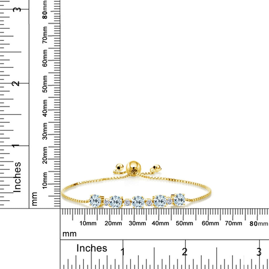 Topaz_Bracelet in 925 Yellow Gold Plated Silver