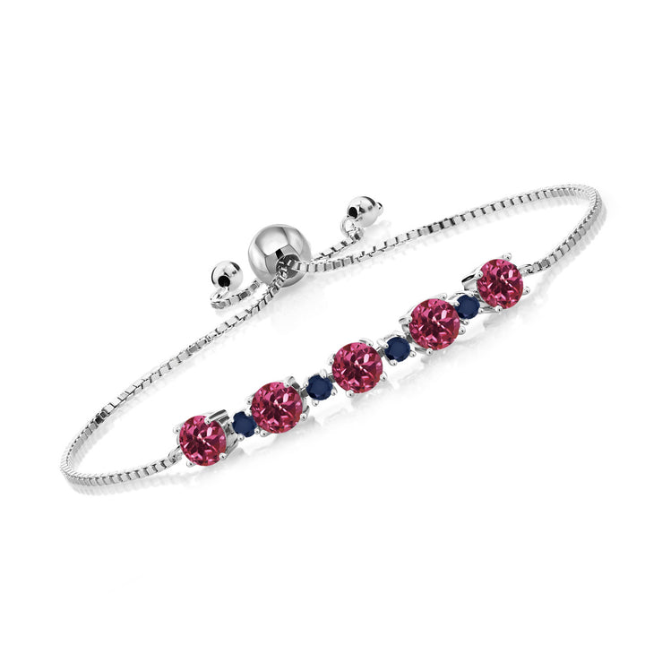 Pink Tourmaline - October_Bracelet in 925 Sterling Silver