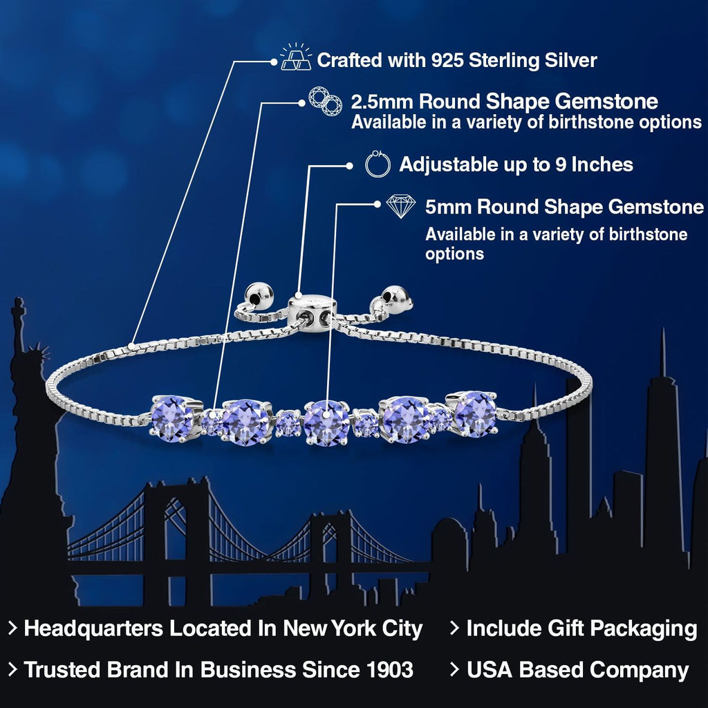 Tanzanite - December_Bracelet in 925 Sterling Silver