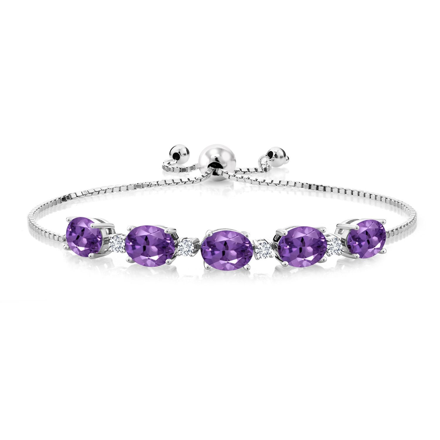 Amethyst - February_Bracelet in 925 Sterling Silver