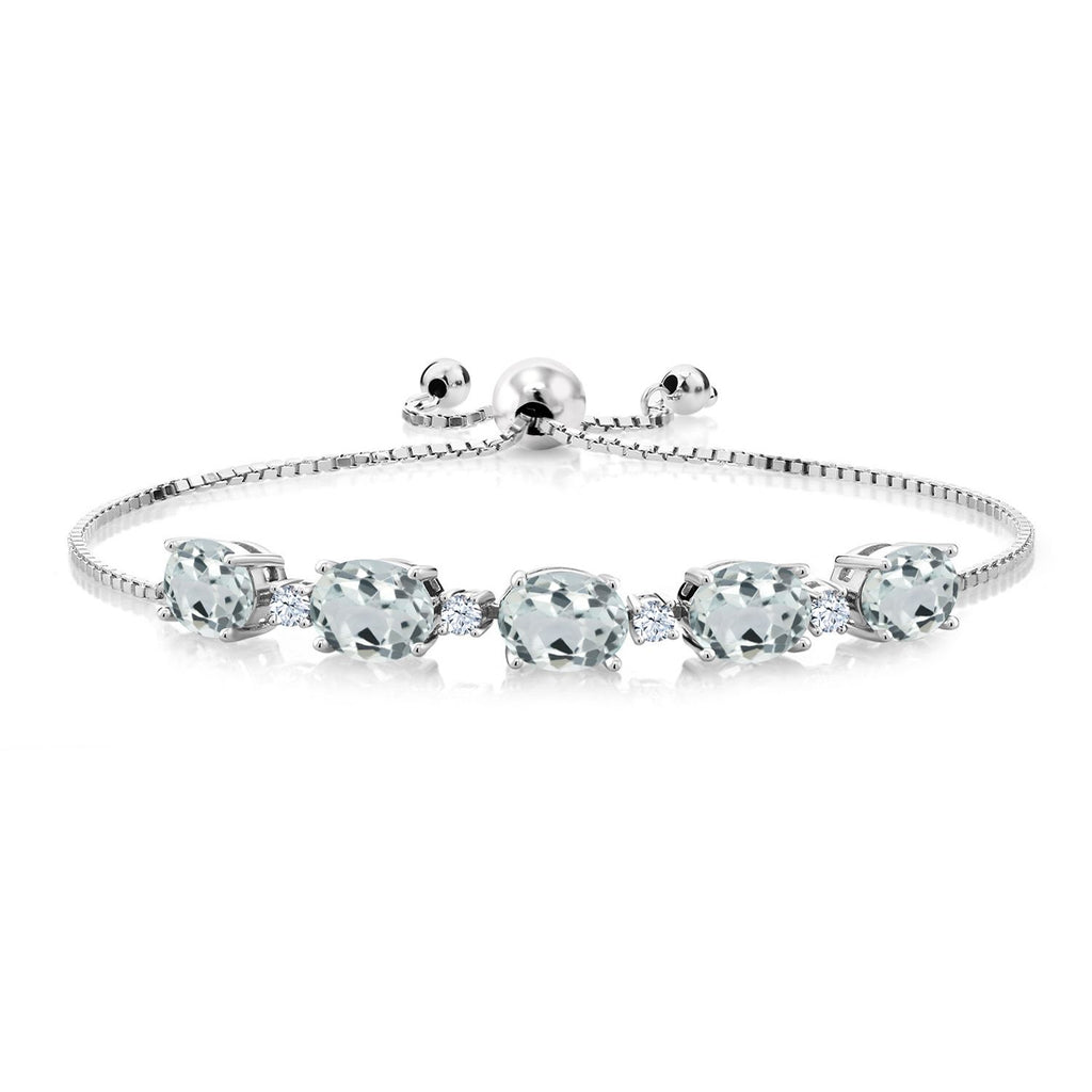 Aquamarine - March_Bracelet in 925 Sterling Silver
