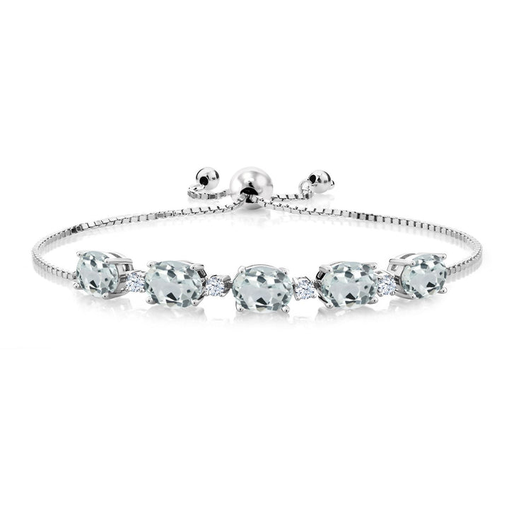 Aquamarine_Bracelet in 925 Sterling Silver
