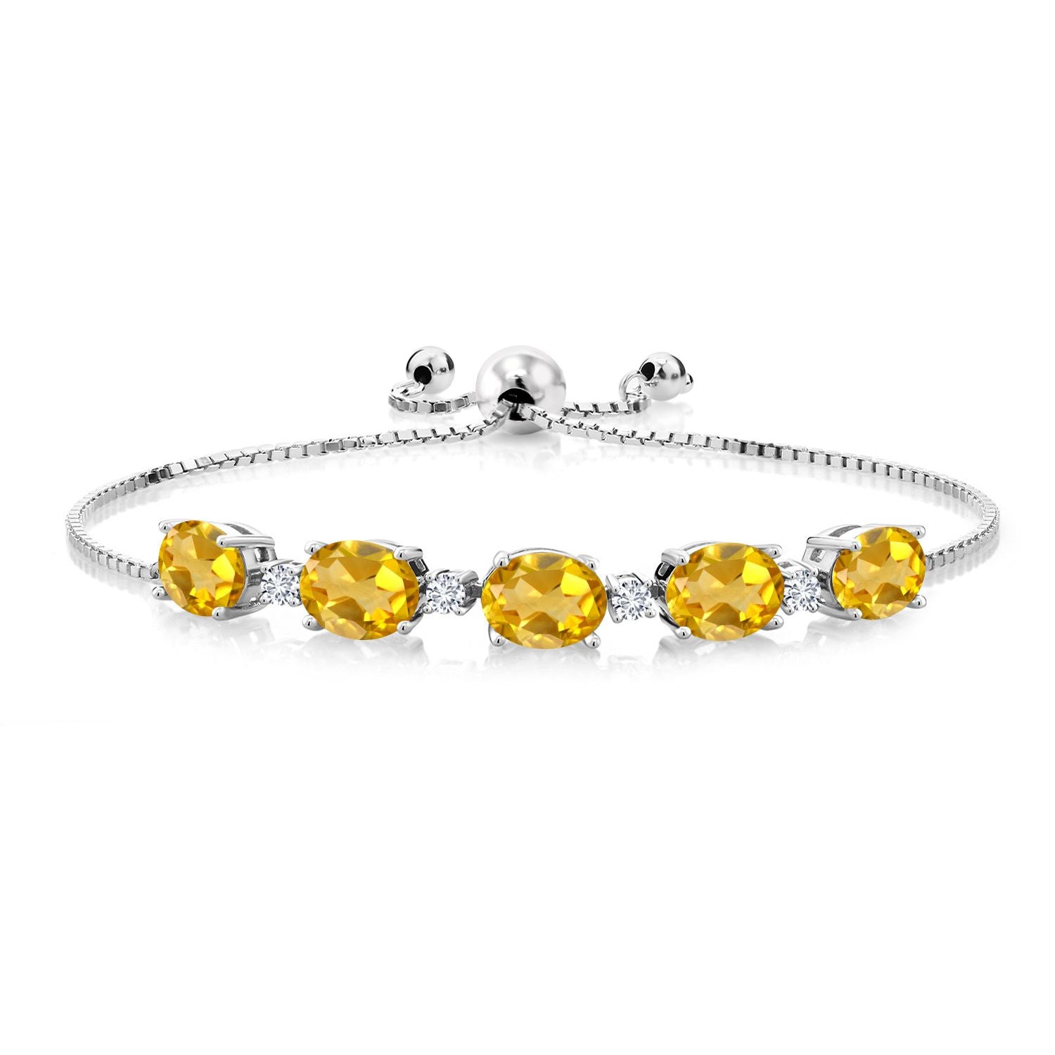 Citrine - November_Bracelet in 925 Sterling Silver