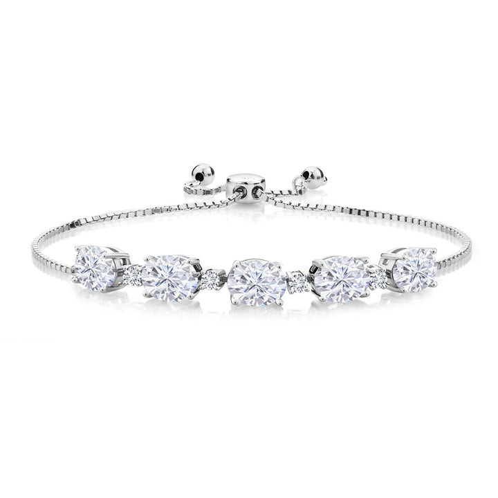 White Moissanite_Bracelet in 925 Sterling Silver
