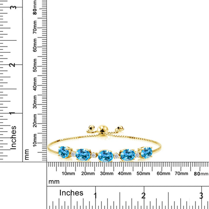 Bracelet in 925 Yellow Gold Plated Silver