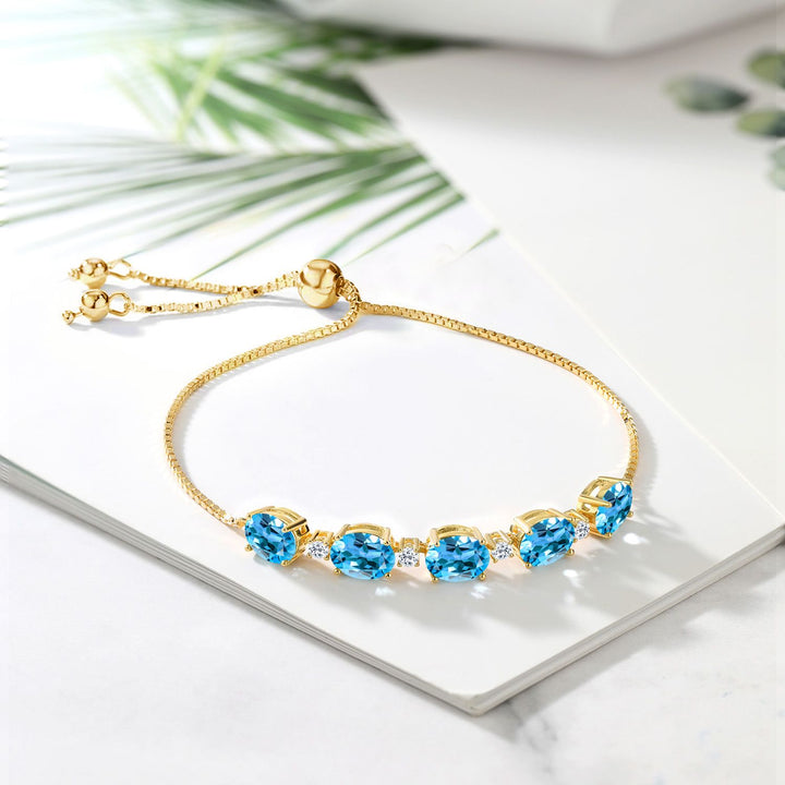 Bracelet in 925 Yellow Gold Plated Silver