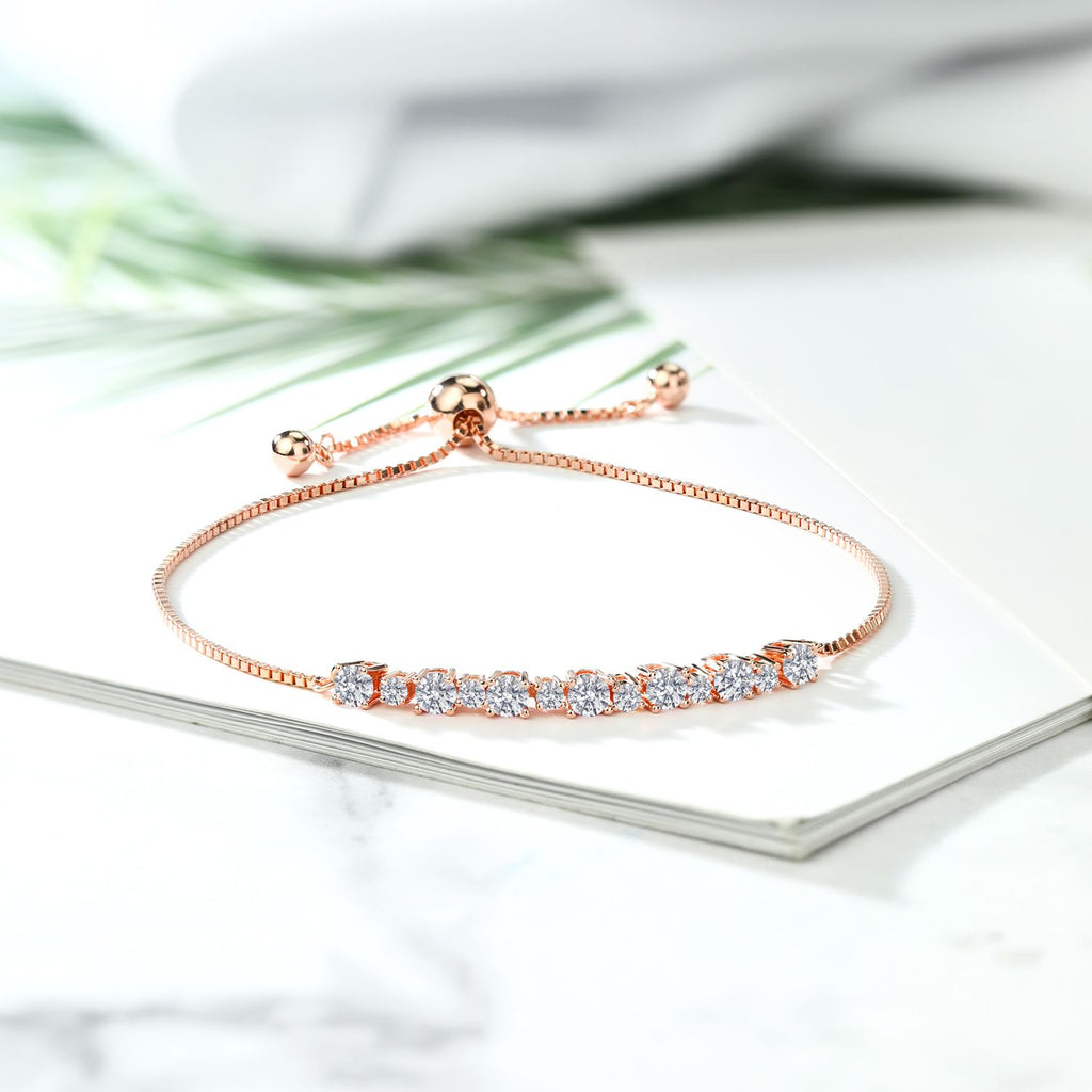 Bracelet in 925 Rose Gold Plated Silver