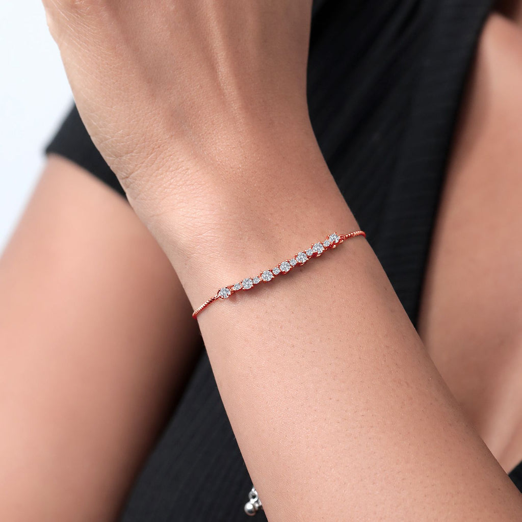 Bracelet in 925 Rose Gold Plated Silver