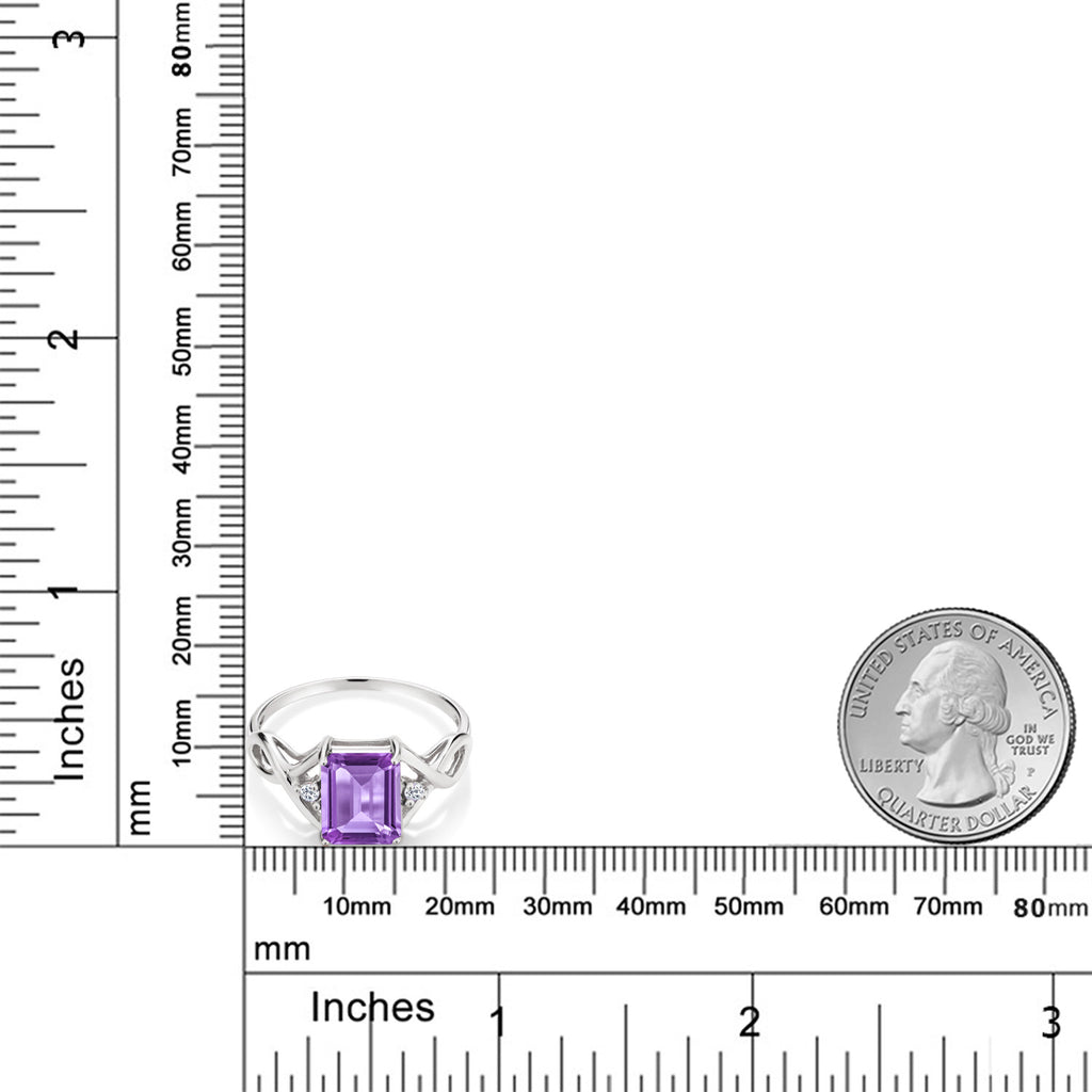 Amethyst and Topaz_5_Ring in 925 Sterling Silver
