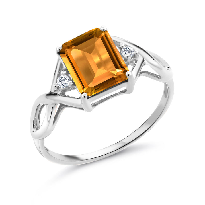 Citrine - November_5_Ring in 925 Sterling Silver