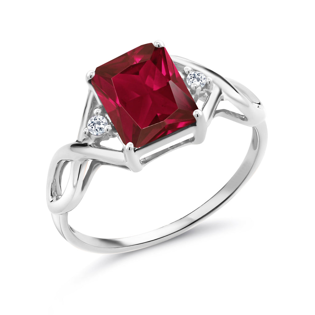 Created Ruby - July_7_Ring in 925 Sterling Silver