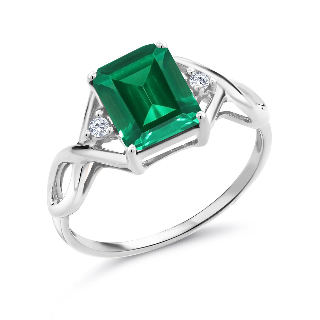 Nano Emerald - May_8_Ring in 925 Sterling Silver