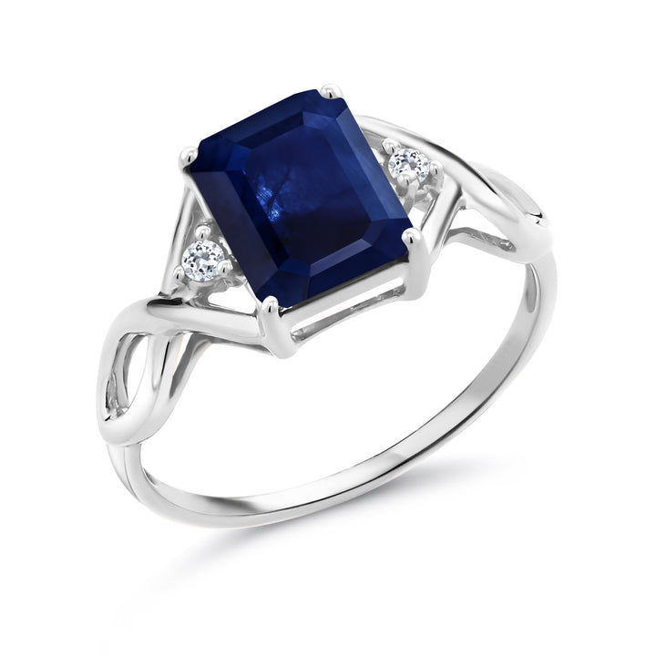 Blue Sapphire - September_6_Ring in 925 Sterling Silver
