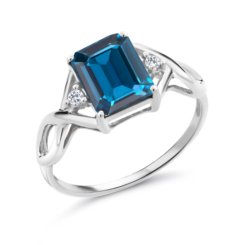 London Blue Topaz - November_9_Ring in 925 Sterling Silver
