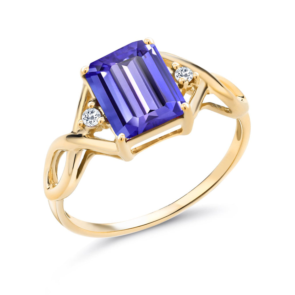 Tanzanite - December_9_Ring in 925 Yellow Gold Plated Silver