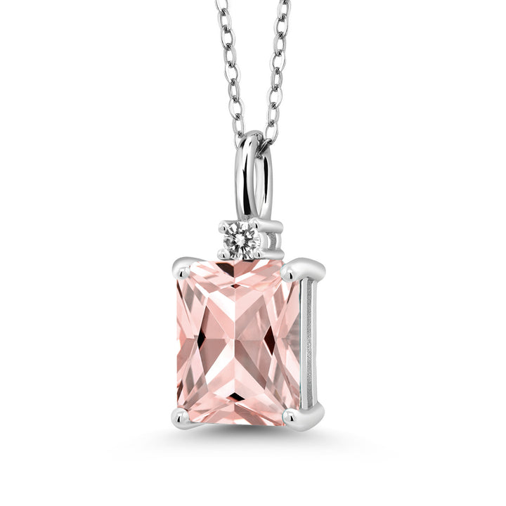 Nano Morganite - October_Pendant in 925 Sterling Silver
