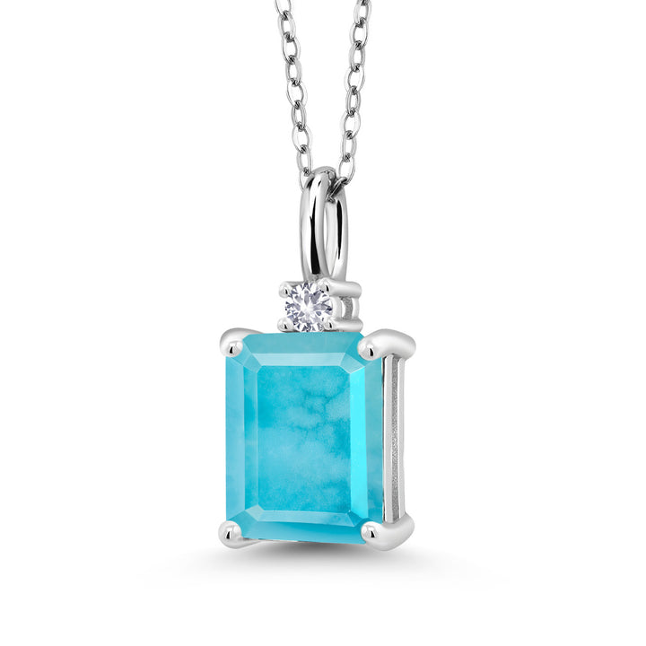 Turquoise_Pendant in 925 Sterling Silver