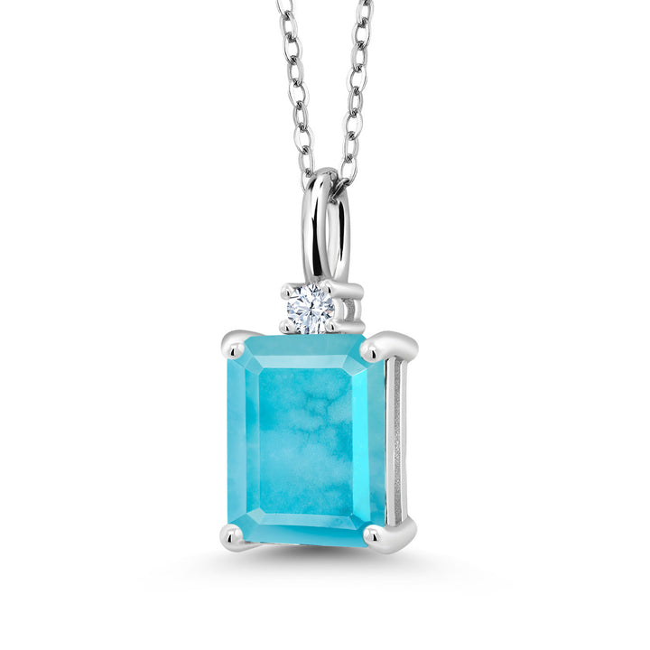 Turquoise_Pendant in 925 Sterling Silver