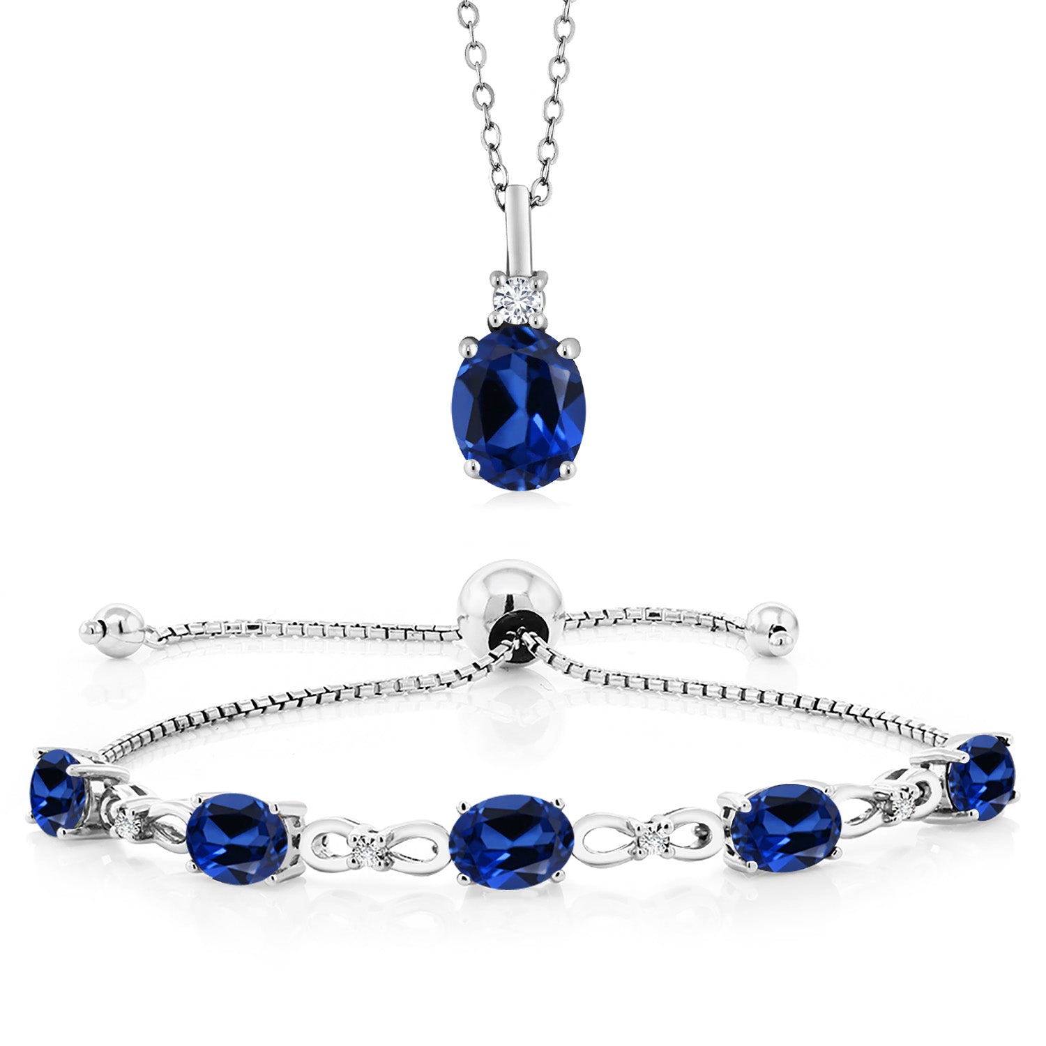 Pendant Bracelet Set in 925 Sterling Silver