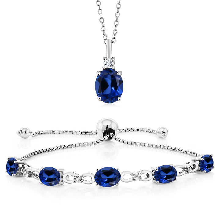 Pendant Bracelet Set in 925 Sterling Silver